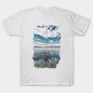 Boat on a lake T-Shirt